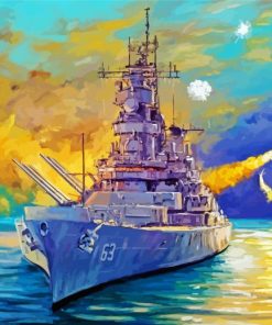 Ocean Warship Paint By Numbers
