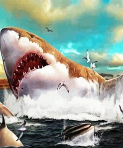 Big Megalodon Paint By Numbers