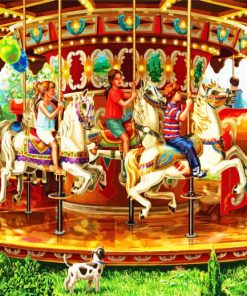 Majical Carousel Paint By Numbers