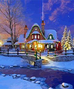 Christmas House Paint By Numbers