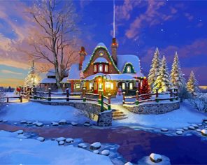 Christmas House Paint By Numbers