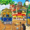 City Tram Paint By Numbers