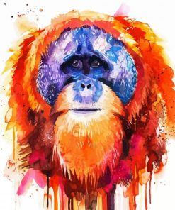 Colorful Orangutan Paint By Numbers