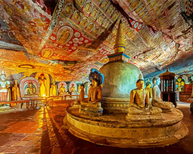 Srilanka Temple Paint By Numbers