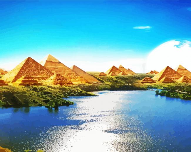 Egypte Pyramids Paint By Numbers