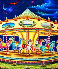 Fancy Carousel Paint By Numbers