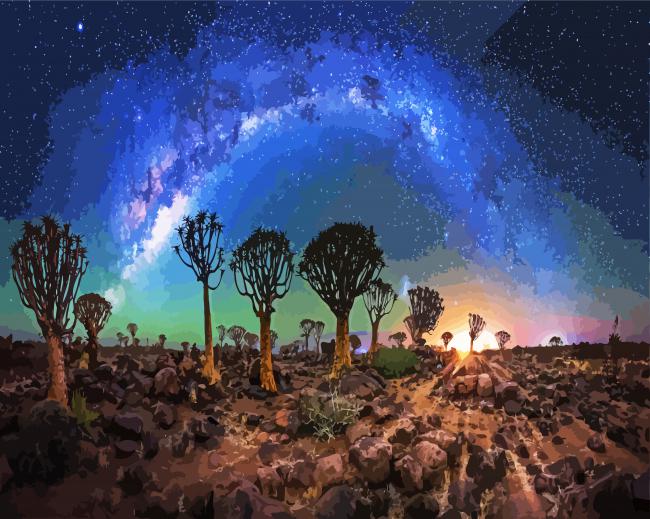 Glowing Sky Paint By Numbers