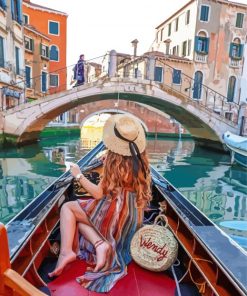 Girl On Gondolas Paint By Numbers