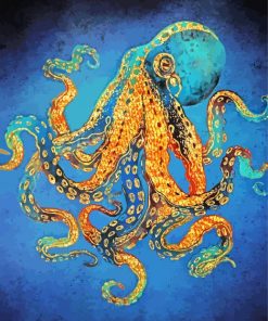 Glowing Octopus Paint By Numbers