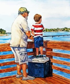 Grandpa And Little Son Paint By Numbers