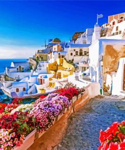 Greece Thira Paint By Numbers