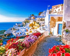 Greece Thira Paint By Numbers