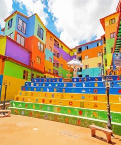 Coloful Houses Paint By Numbers