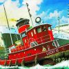 Aesthetic TugBoat Paint By Numbers
