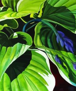 Artistic Hosta Plant Paint By Numbers