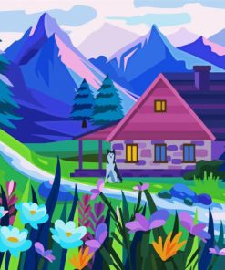 Mountains House Paint By Numbers