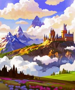 Artistic Hogwarts Castle Paint By Numbers