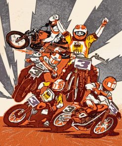 Motocross Art Paint By Numbers