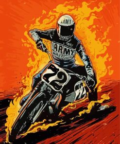 Illustration Motocross Paint By Numbers