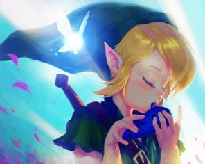 Elf Playing Ocarina Paint By Numbers