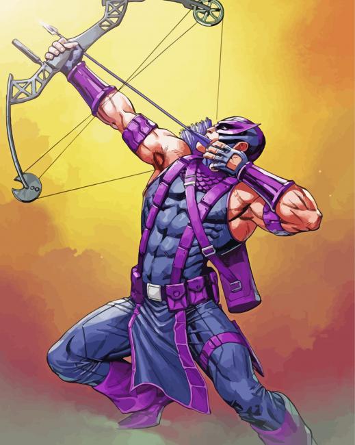 Powerful Hawkeye Paint By Numbers