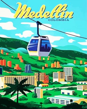 Medellin Poster Paint By Numbers