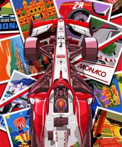 Monaco Prix Poster Paint By Numbers