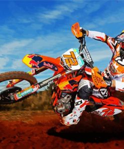 Motocross Race Paint By Numbers