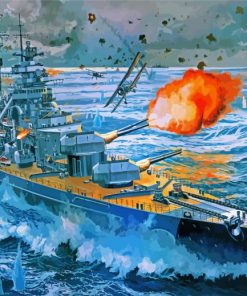 Navy War Ship Paint By Numbers