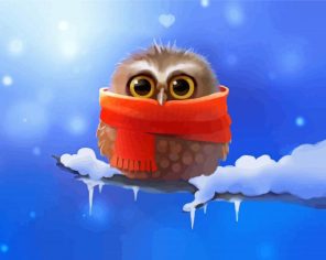 Frozen Owl Paint By Numbers