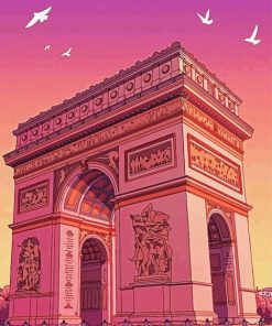 Paris Arch Poster Paint By Numbers