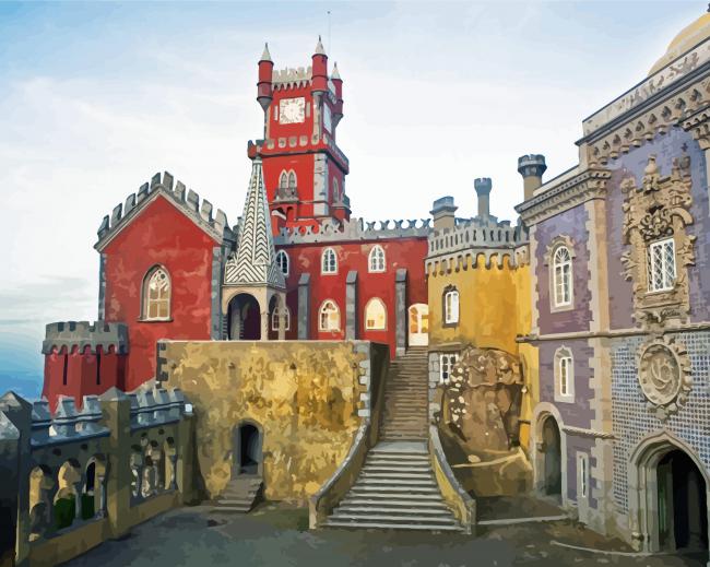 Pena Sintra Portugal Paint By Numbers