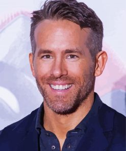 Smiling Ryan Reynolds Paint By Numbers