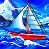 Artistic Sail Boat Paint By Numbers