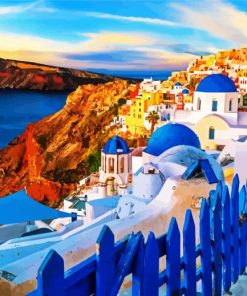 Thira Seascape Paint By Numbers