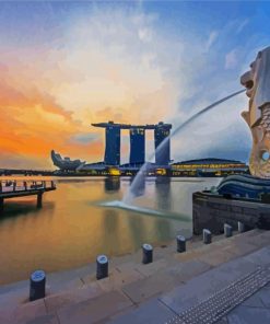 Aesthetic Merlion Park Paint By Numbers