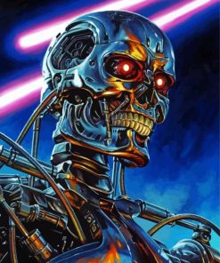 Terminator Robot Paint By Numbers