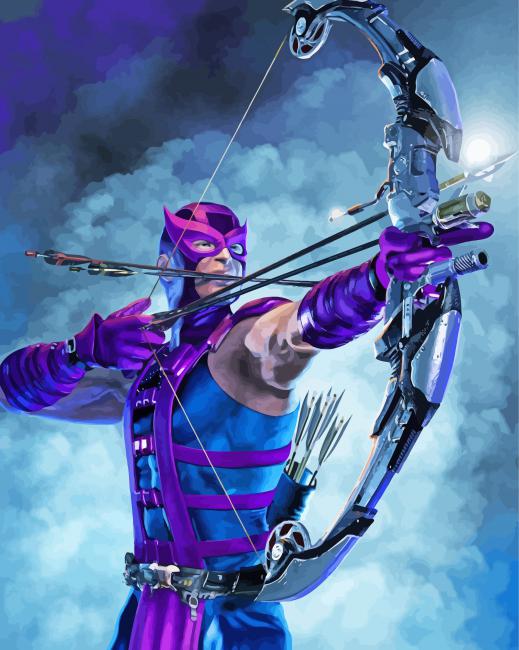 Hawkeye Character Paint By Numbers