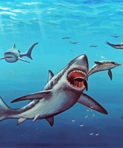 Aesthetic Megalodon Paint By Numbers