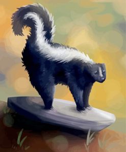 Striped Skunk Paint By Numbers