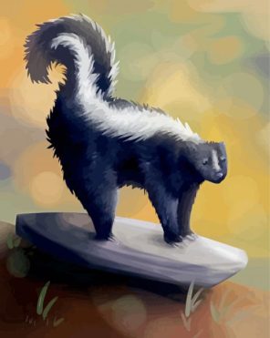 Striped Skunk Paint By Numbers