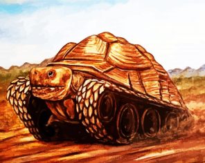 Brown Turtle Paint By Numbers