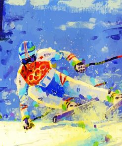 Artistic Skier Paint By Numbers