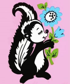 Cute Skunk Art Paint By Numbers