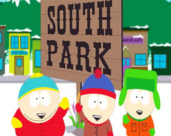 South Park Animation - Paint By Numbers - ThePaintByNumbers.COM