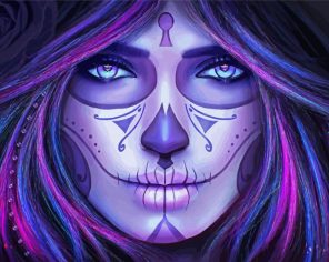 Skull Lady Paint By Numbers