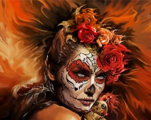 Skull Woman Paint By Numbers