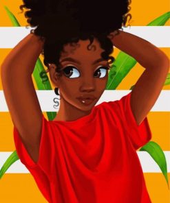 Artistic Afro Girl Paint By Numbers