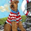 Cute Airedale Puppy Paint By Numbers