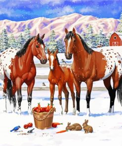 Horses Family Paint By Numbers